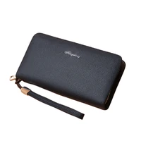 mens long zipper wallet women coin purse storage bag credit card business card holder leather wallet phone bag