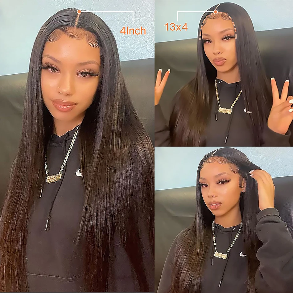 Парик Из Натуральных Волос 13x4 Фронтальный На Прозрачном Швейцарском Кружеве