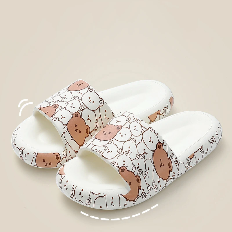 

Шлепанцы для мужчин и женщин, мягкие сандалии, плотная тарелка, удобные тапочки для спальни, Симпатичные домашние тапочки, сланцы