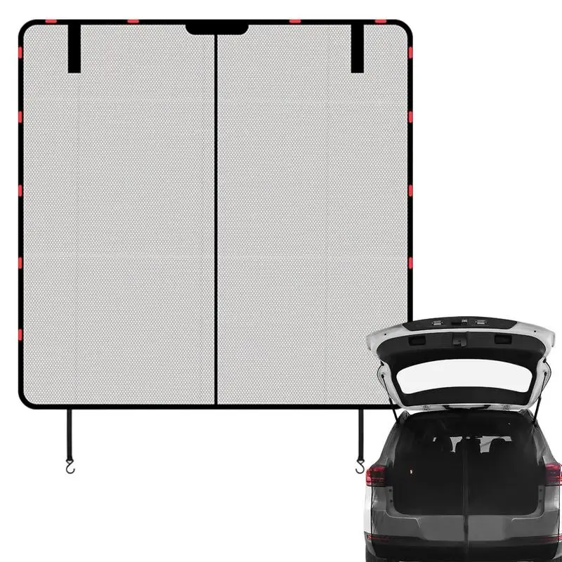 

Car Mesh Sunshade Trunk Tailgate Cover Driving Equipment Car Living Essentials Magnetic Suction Ventilation Mesh Car Living