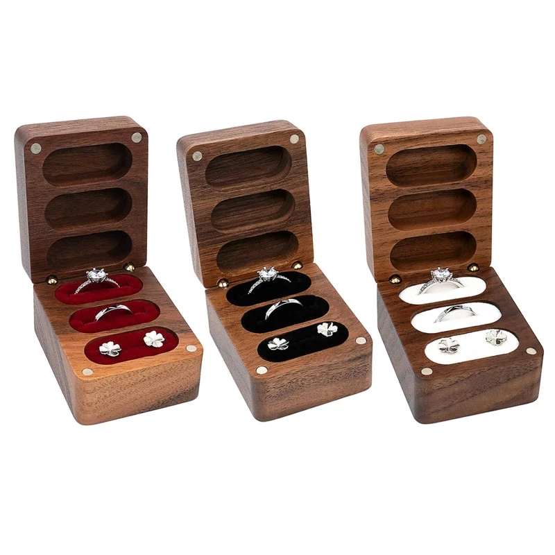 

Earring Rings Box Jewelry Organizer Box Luxury Jewelry Packaging Box 3 Colors