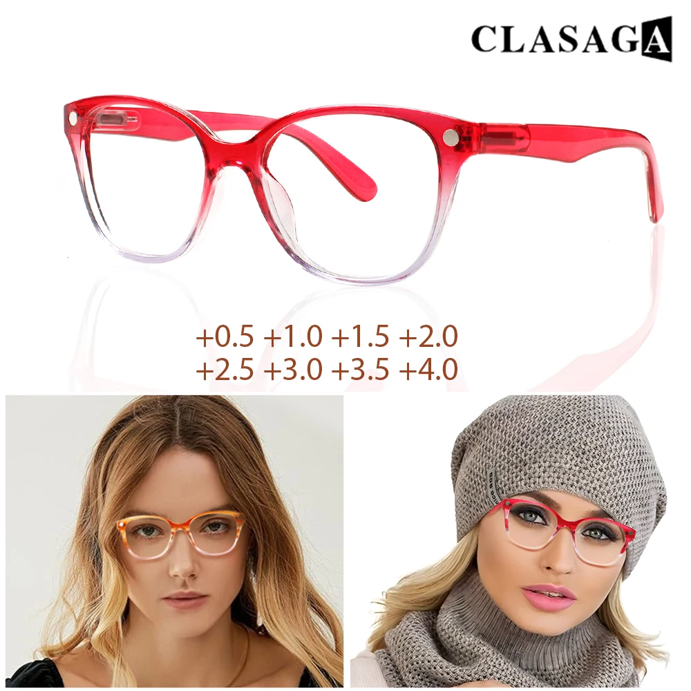 Очки для чтения с защитой от синего света женские модные квадратные легкие очки в