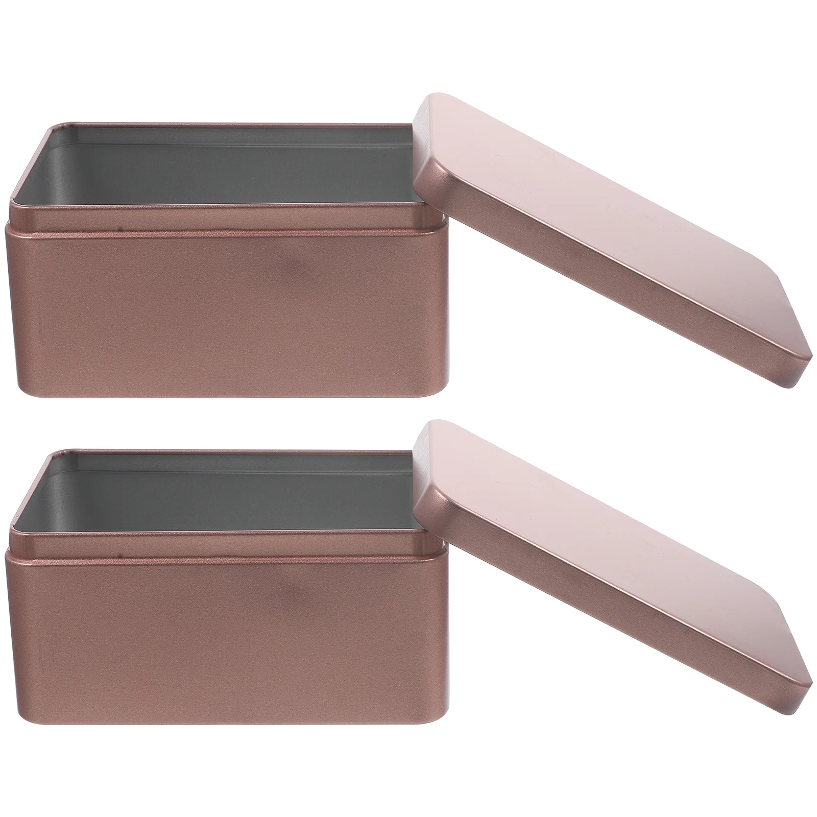 

2 Pcs Empty Tins Cookie Gift Sugar Container Chocolate Candy Box Metal Tea Storage Coffee Large Loose Leaf