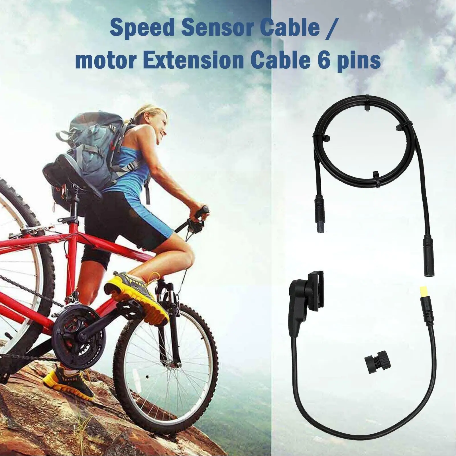 

E-Bike Speed Sensor Extension Cable Instrument 6 Core Extension Cord For Tongsheng Tsdz 2 Mid Drive Electric Bike Accessori U4D3