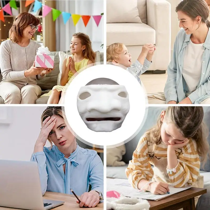 Сжимаемый череп Хэллоуин антистрессовые шарики с кровью и личинами