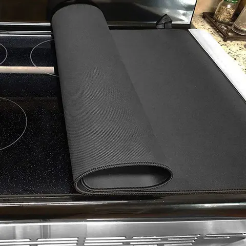 Противоскользящий коврик с верхней крышкой для индукционной плиты, защитная накладка для индукционной плиты, нескользящие накладки на плиту для верхней части электрической плиты