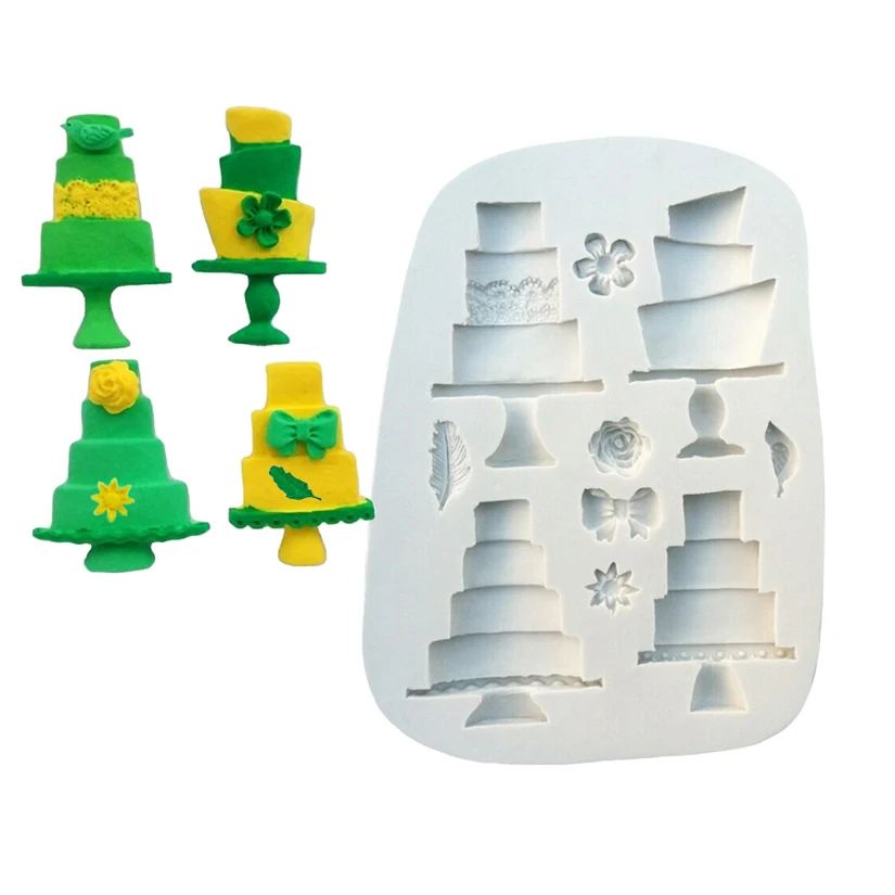 

Cake Shape Silicone Cake Mold Sugarcraft Cupcake Baking Mold Fondant Decorating Tools