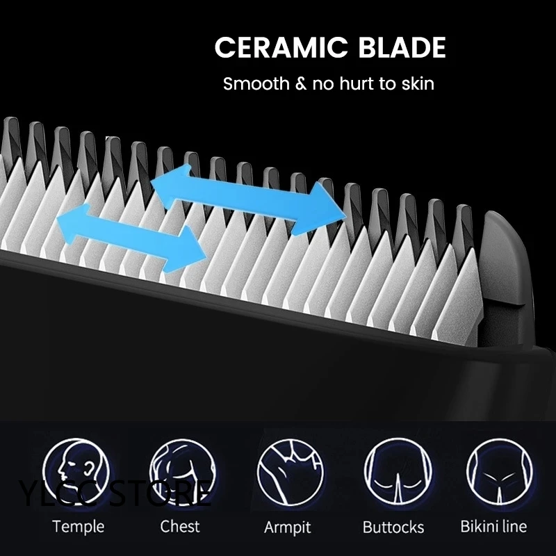 Водонепроницаемый триммер для волос на теле шарики бритва мужчин Лобковая