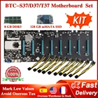 Семейная материнская плата для майнинга, набор для майнинга 8 CPU Miner 48GB DDR3 128GB mSATA SSD кабель питания D37 T37 BTC