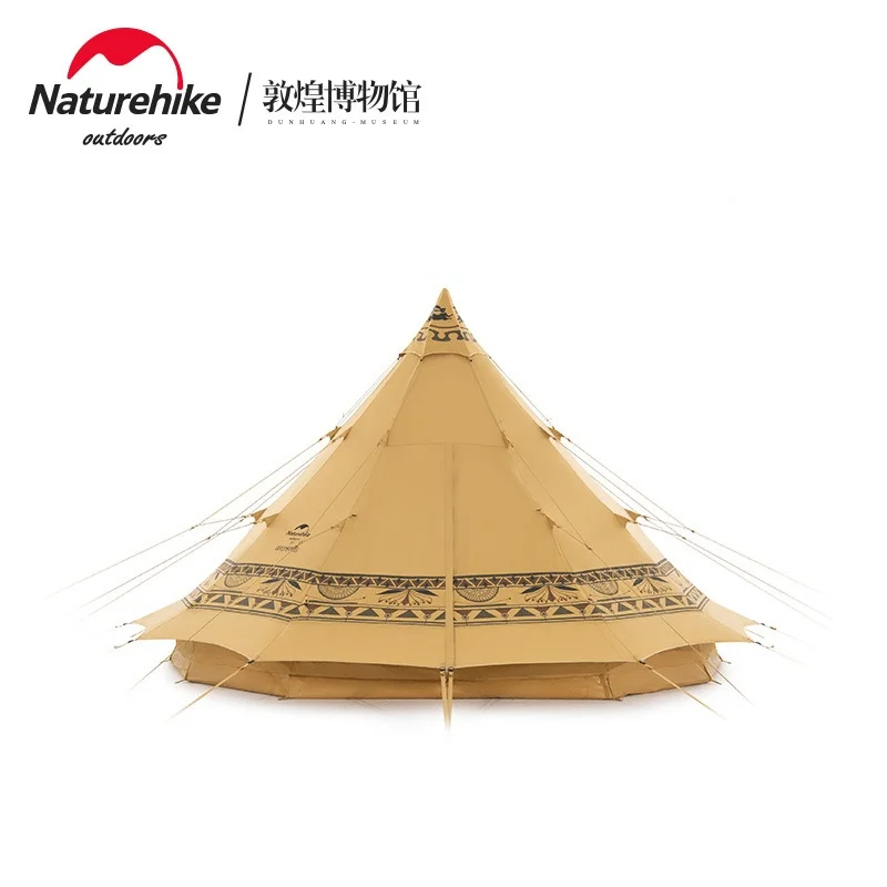 

Naturehike Brighten 12.3 Outdoor Light Luxury Cotton Pyramid Tent Camp Thickened Indian Tent Large Space Sunscreen Cotton Tent