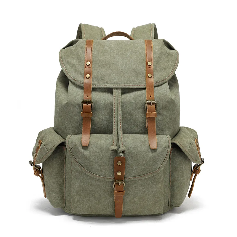 SmartOrganizer 2023 NEW CANVAS Backpack for men and women Outdoor sports travel bags Waxed canvas waterproof travel computer bag