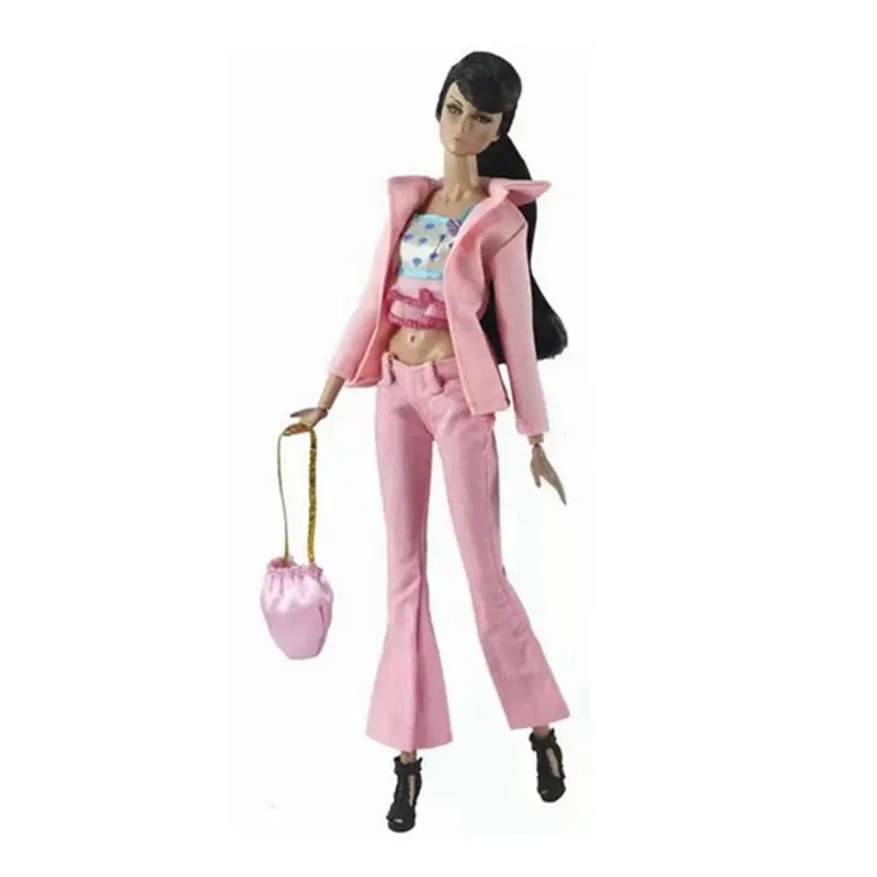 

Fashion 1/6 BJD Pink Accessories for Barbie Doll Clothes Outfits Shirt Coat Jacket Top Pants Kids 11.5" Dollhouse DIY Toys Gifts
