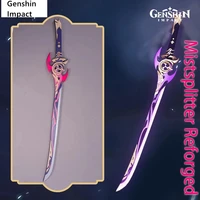 game genshin impact mistsplitter reforged cosplay props swords weapon