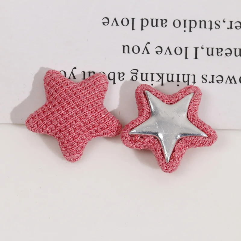 WFFNNKC 10 шт. цветных вязаных звезд украшения с плоской спинкой швейные пуговицы для