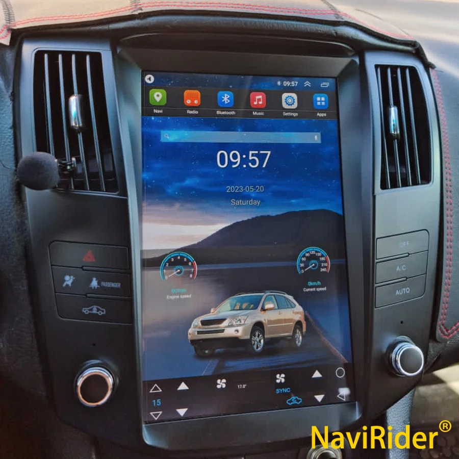 

12.1" Tesla Android 13 Car Radio For Lexus Rx300 Rx330 Rx350 2004-2007 Toyota Harrier Tesla Navigation Carplay GPS Video Player