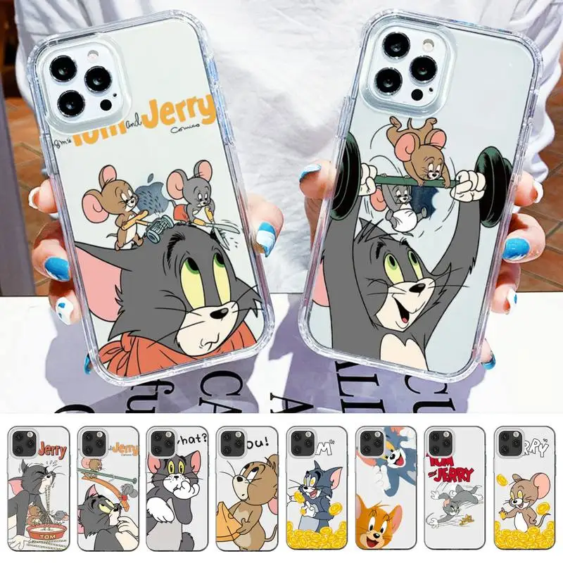 

BANDAI TOM And JERRY Phone Case for iPhone 11 12 13 mini pro XS MAX 8 7 6 6S Plus X 5S SE 2020 XR clear case