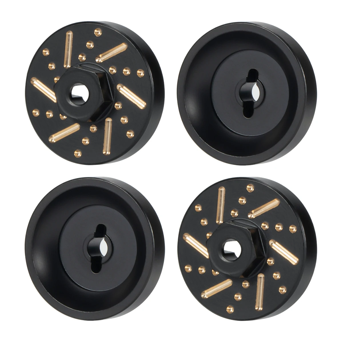 4 шт латунные удлиненные ступицы для колес с шестигранным хвостовиком + 3 мм