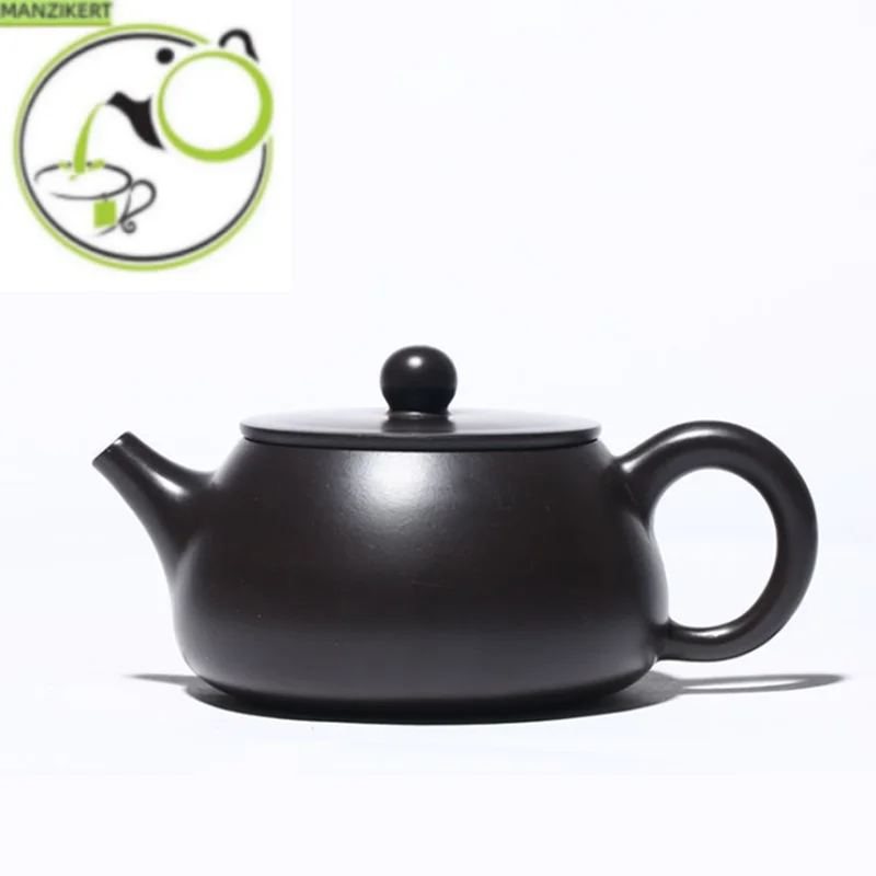 

170ml Yixing Stone scoop Teapots Master Handmade Purple Clay Tea Pot Raw Ore Black Mud Beauty Kettle Chinese Tea Set Gifts