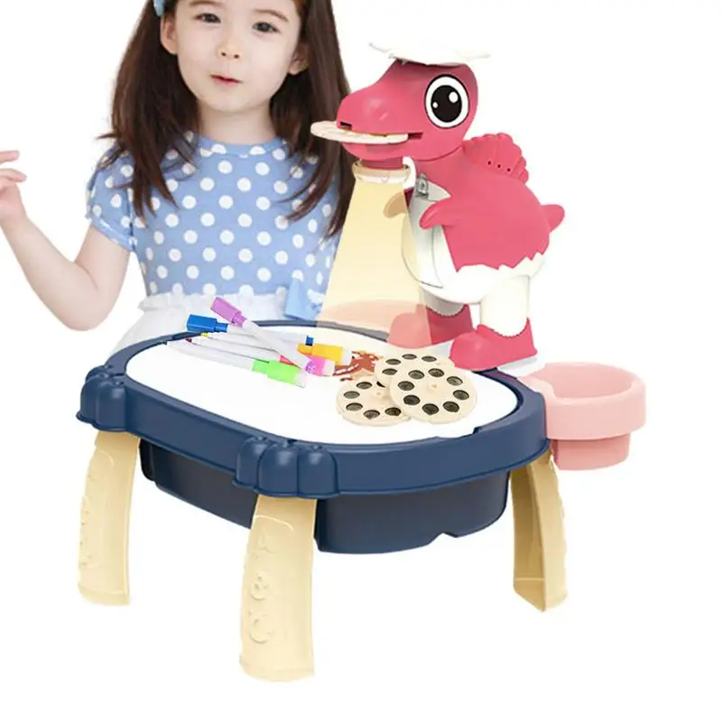 

Kids Drawing Projector Table Trace And Draw Projector Toy Dinosaur Learning Projection Painting Tableboard Doodle Sketcher Board