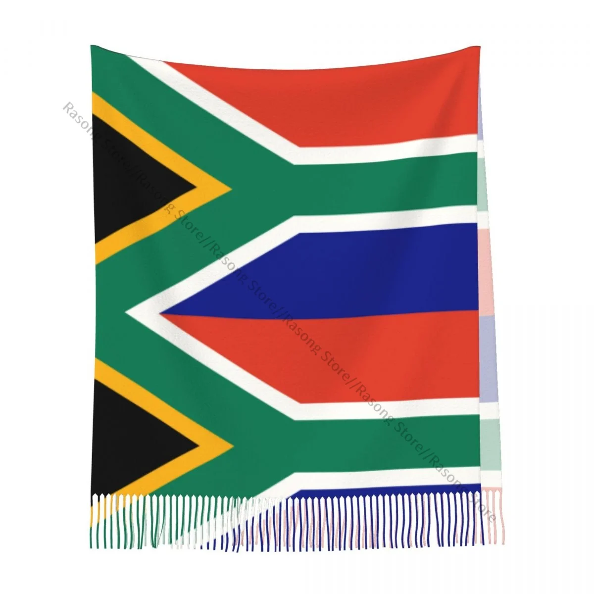 Шарф с кисточками большой размер 196*68 см зимняя теплая шаль из пашмины буфанда