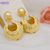 fashion jewelry pendant gold color drop earrings for women copper big earrings daily wear gift party wedding earrings