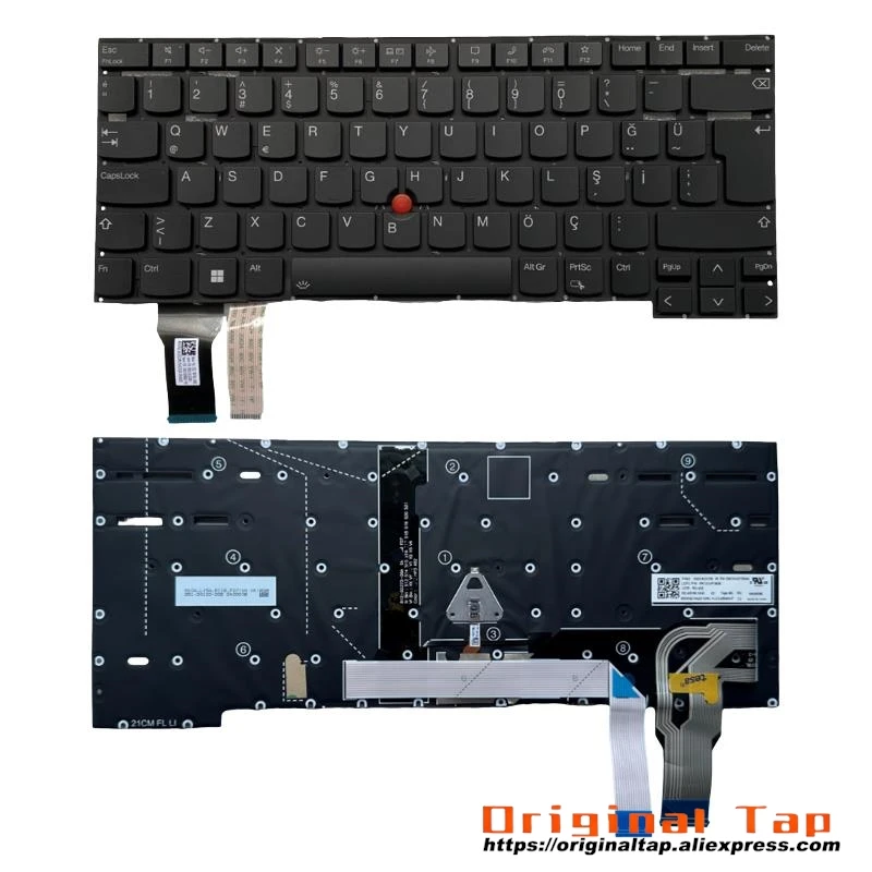 Турецкая клавиатура с подсветкой TR для Lenovo Thinkpad T14s Gen 2 P1 X1 Extreme 4 5 SN21A22133 SN21A22059 SN21A22281