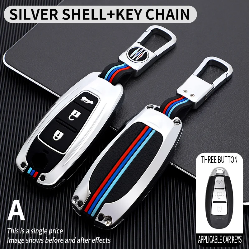 

High Quality Zinc Alloy Car Key Case Cover For Suzuki Kizashi Vitara Ignis SX4 Baleno Ertiga S-Cross Keychain Protector Accessor