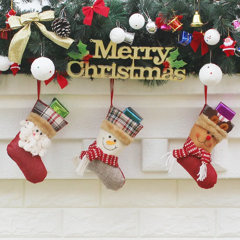 

Christmas Socks Decoration Gift Bag Christmas Decorations 2022 Gifts Decor Room Decor Aesthetic Party Supplies Home Ornaments