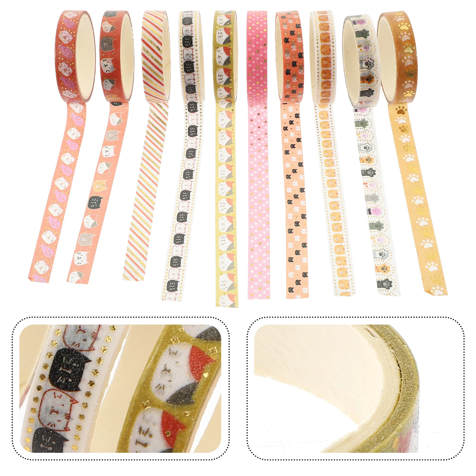

10pcs Stationery Tape DIY Scrapbook Tapes DIY Tape Washi DIY Crafts Tape Washi Tape Crafts Tape Adhesive Tape