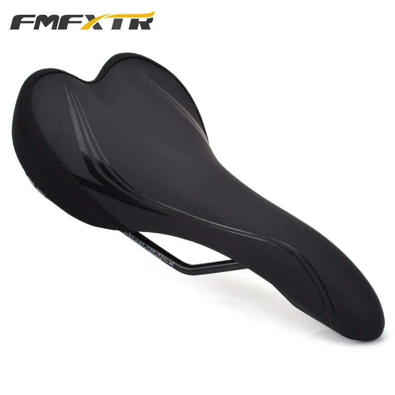 

FMFXTR Road Bike Cycling Saddle Thickened Silicone Cushion PU Leather Mountain Bike Saddle Seat For Men and Women Bicycle Part