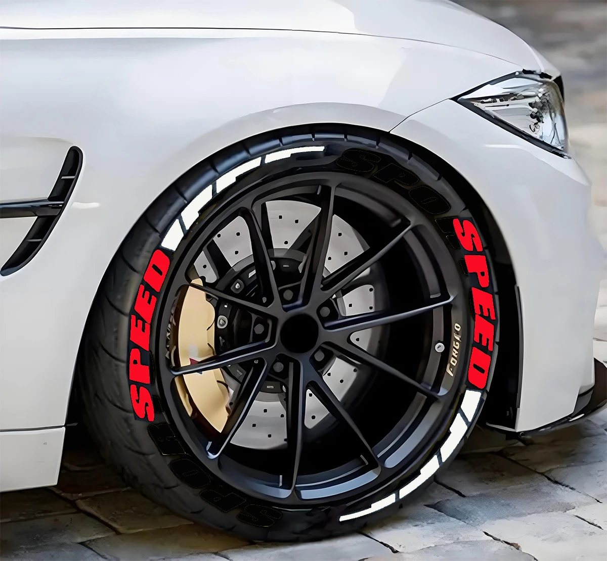 

8 шт./лот, наклейки для автомобильных шин, наклейки на колеса, тюнинг автомобиля, универсальная 3D перманентная наклейка из ПВХ с надписями, персонализированная автомобильная наклейка