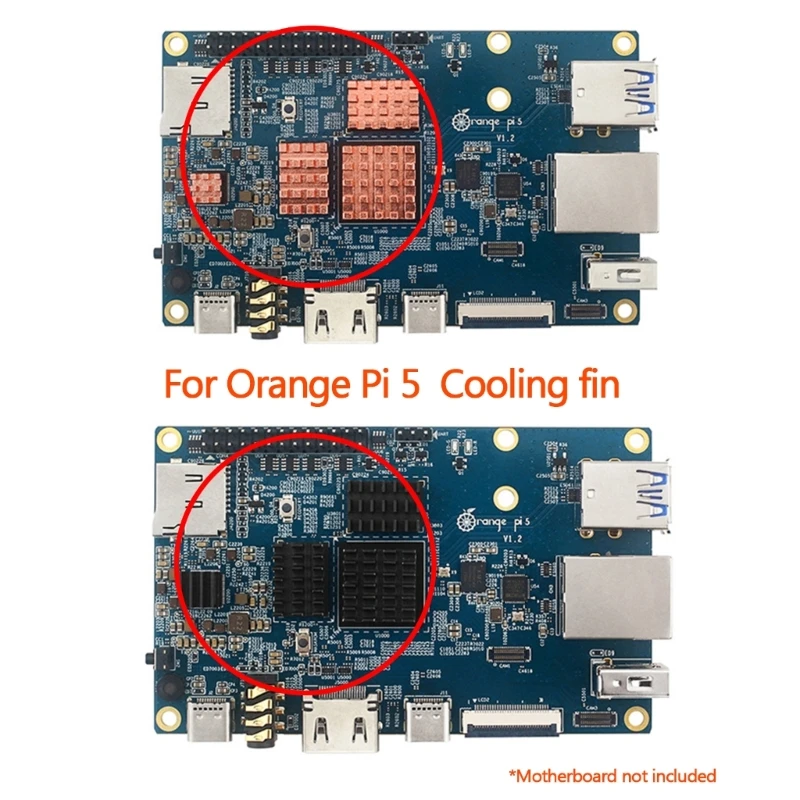 Набор медных радиаторов 4 шт. Алюминиевые охлаждающие радиаторы для Orange Pi 5