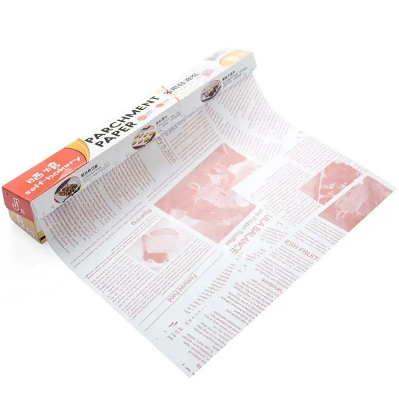 

Anti Stick High Quality Baking Mat Oil-proof Food Wrapper Paper Fast Food Bread Oilpaper Baking Tools Natural Materials New 8m