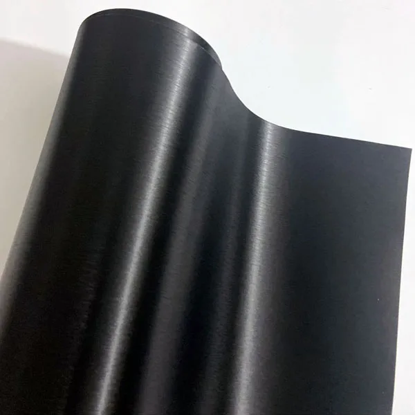 

50 см x 300 см черная матовая алюминиевая виниловая обертка с выпуском воздуха без пузырьков Автомобильная фотопленка пинг
