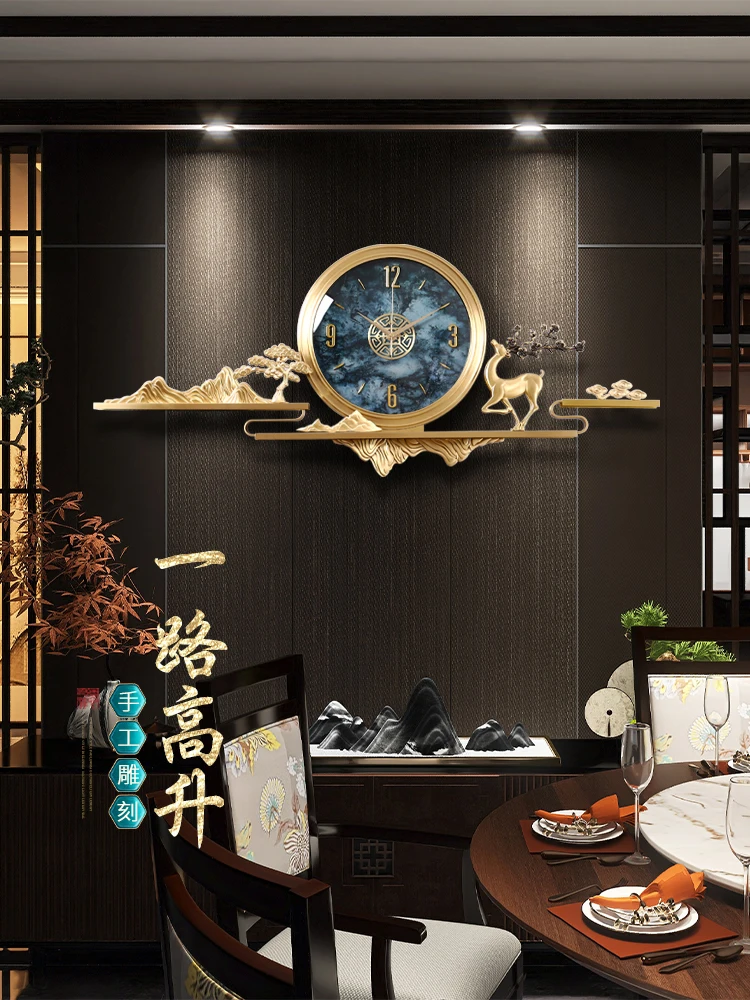 

Настенные часы из чистой меди, часы для гостиной, новинка 2022, роскошное украшение для стола, подвесная стена