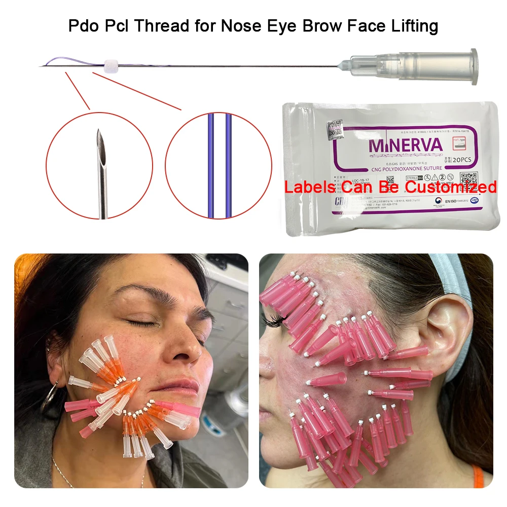 

20pcs Korean Beauty Grace Molding Cog Pdo Pcl Lifting Threads for Arm Eye Brow Face Nose Lifting Cog Mono Barbed Tornado Thread
