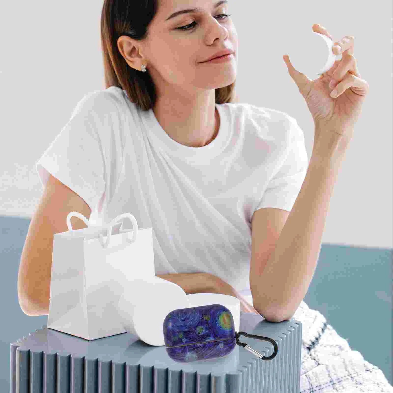 

Earphone Case Delicate Earbud Protector Multi-function Accessory Decorative Cover