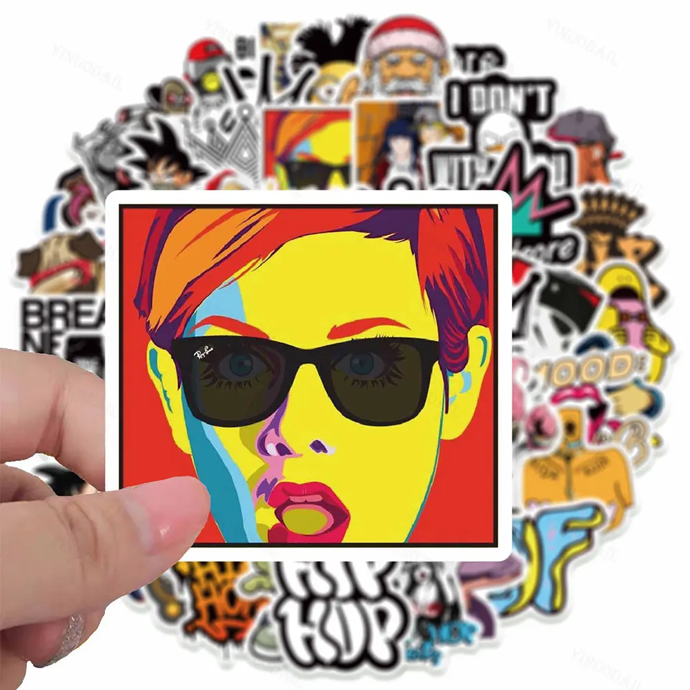 

100 шт., забавные стикеры в стиле хип-хоп