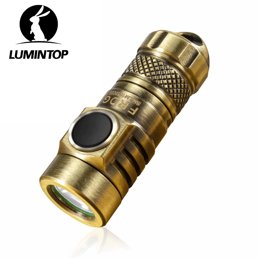 

Type-C Rechargeable LED Torch Outdoor Mini Keychain Lighting EDC Bronze Color High Powerful Flashlight 10180/10440 Battery Frog