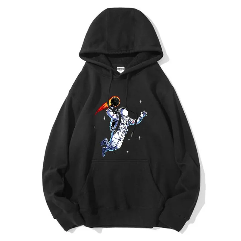 

Men Hoodie high quality Cotton Blend funny spaceman print cool Hoodies Sweatshirt Quality Pullovers male tops Sweatshirt for men