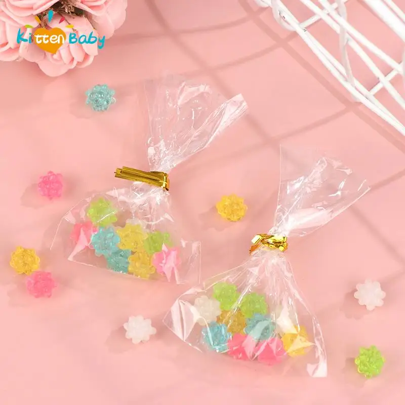 

10Pcs/Bag 1:12 Dollhouse Miniature Food Colorful Mini Candy with storage bags for BJD Doll House Pretend Play Kitchen Toy