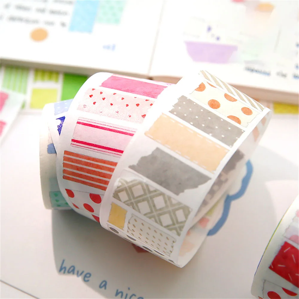 

Цветная прочная Васи-лента, милые канцелярские товары, фотоальбом для журнал, базовая декоративная Маскировочная лента