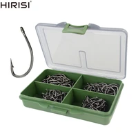 200pcs carp fishing ptfe coated hook high carbon stainless steel barbed fish hooks with box fishing accessories x700