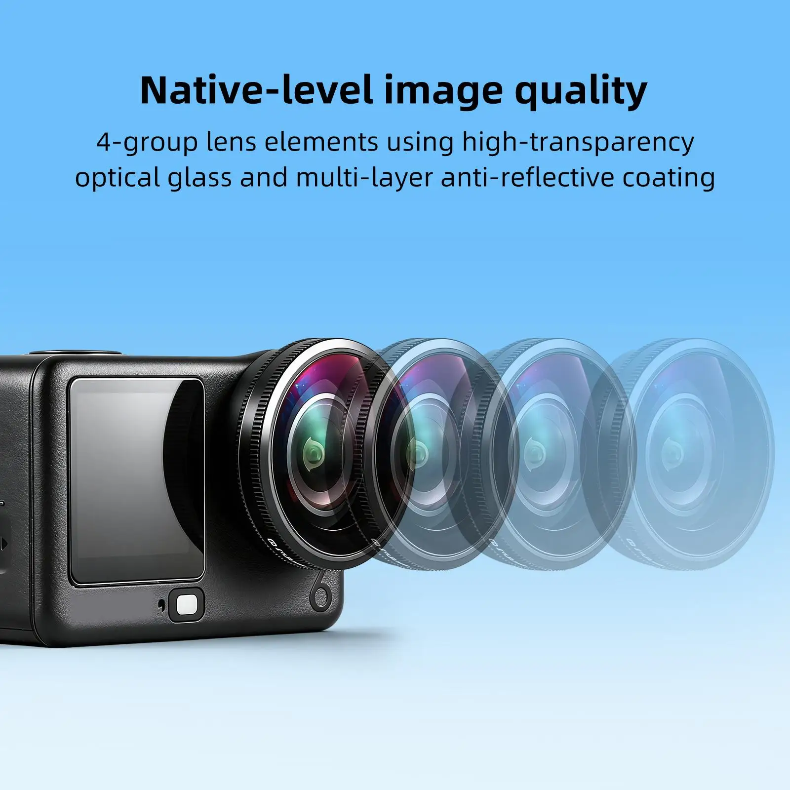 Фото Широкоугольный объектив PULUZ FOV Boost Lens 185 градусов для DJI Osmo Action 6 №5
