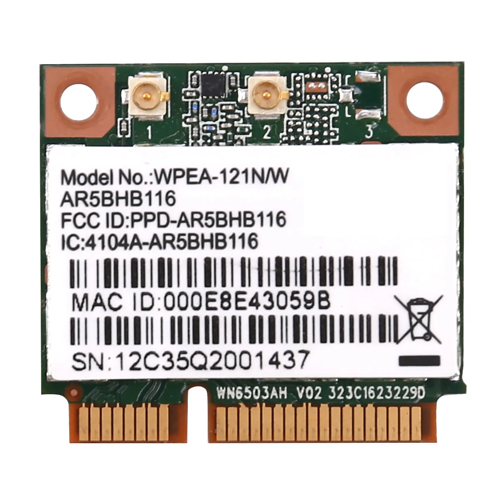 

Wireless Network Card Atheros AR9832 AR5BHB116 2.4/5 GHz Single-Chip 300 Mbps 802.11N MINI PCI-E Wireless Card WIFI