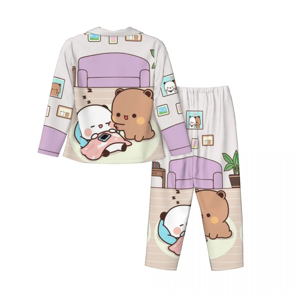 Женский пижамный комплект Panda Bear Hug Bubu Dudu из 2 предметов для женщин повседневный