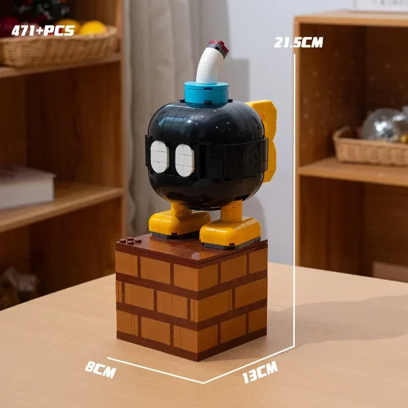 MINISO Mario Game Bob-omb Bomber Man Invincible Caps-Star Yoshy Brother Дисплей Модель Строительный блок Кирпичи