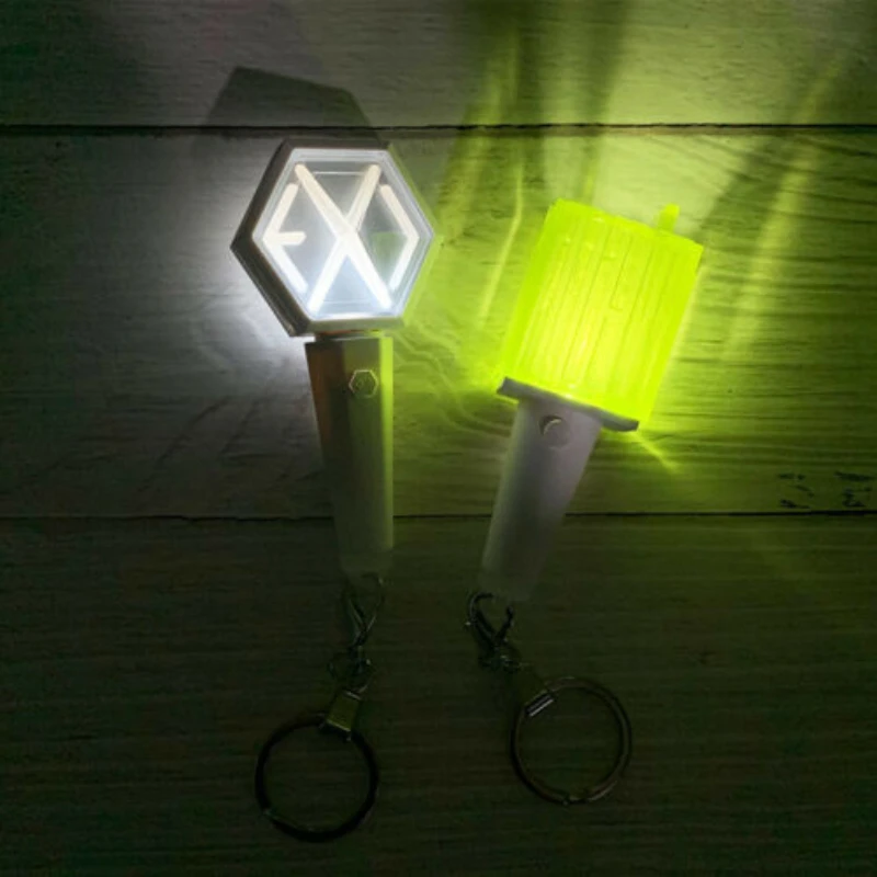 

Kpop Mini Fanlight Light Stick Keyring EXO NCT Concert Light Stick Glow Lamp Gift Glow Supplies Type Glowing Time Model Number