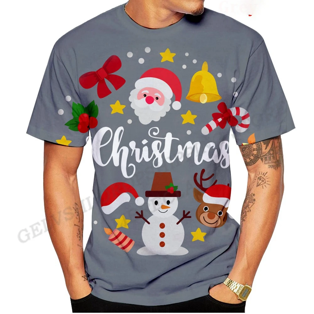 

Funny Snowman 3d Print T-shirt Men Women Fashion Oversized T-shirts Kids Hip Hop Tops Tees Christmas Camisetas Boy Tshirt Gifts