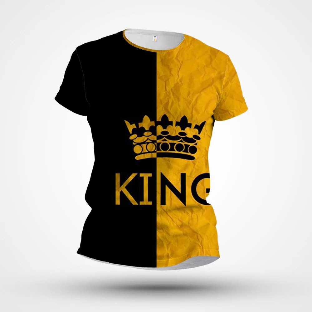 

2023 3D Niche Printed Short Sleeved T-shirt Casual Style Cotton Round Neck